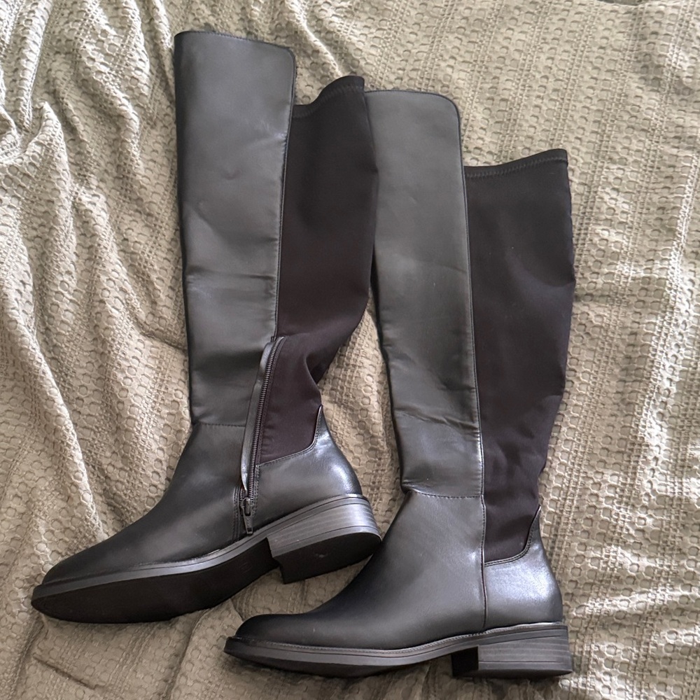 Black tall boots